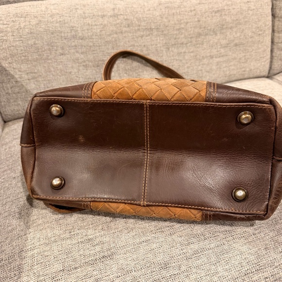 STS | Full Grain Leather Woven Brown and Tan Women's Tote Bag | Conceal Carry - Picture 9 of 9